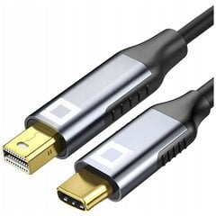 CO2 KABELIS USB-C MINI EKRANO PRIEVADO ADAPTERIS USB C TIPO DP 8K 60HZ 2M kaina ir informacija | Priedai vaizdo kameroms | pigu.lt