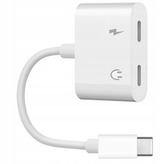 CO2 ADAPTERIS 2X USB-C ADAPTERIS USB C TIPO KABELIS SAMSUNG APPLE XIAOMI SU DAC kaina ir informacija | Adapteriai, USB šakotuvai | pigu.lt