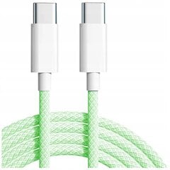 CO2 ЗАРЯДНОЕ УСТРОЙСТВО USB-C КАБЕЛЬ БЫСТРОЙ ЗАРЯДКИ USB ТИП C ДЛЯ IPHONE 15 1М ЗЕЛЕНЫЙ цена и информация | Зарядные устройства для телефонов | pigu.lt