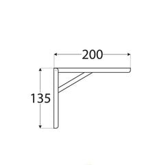 Sulankstomas laikiklis 200x135x30 mm (chromas) kaina ir informacija | Sandėliavimo lentynos | pigu.lt