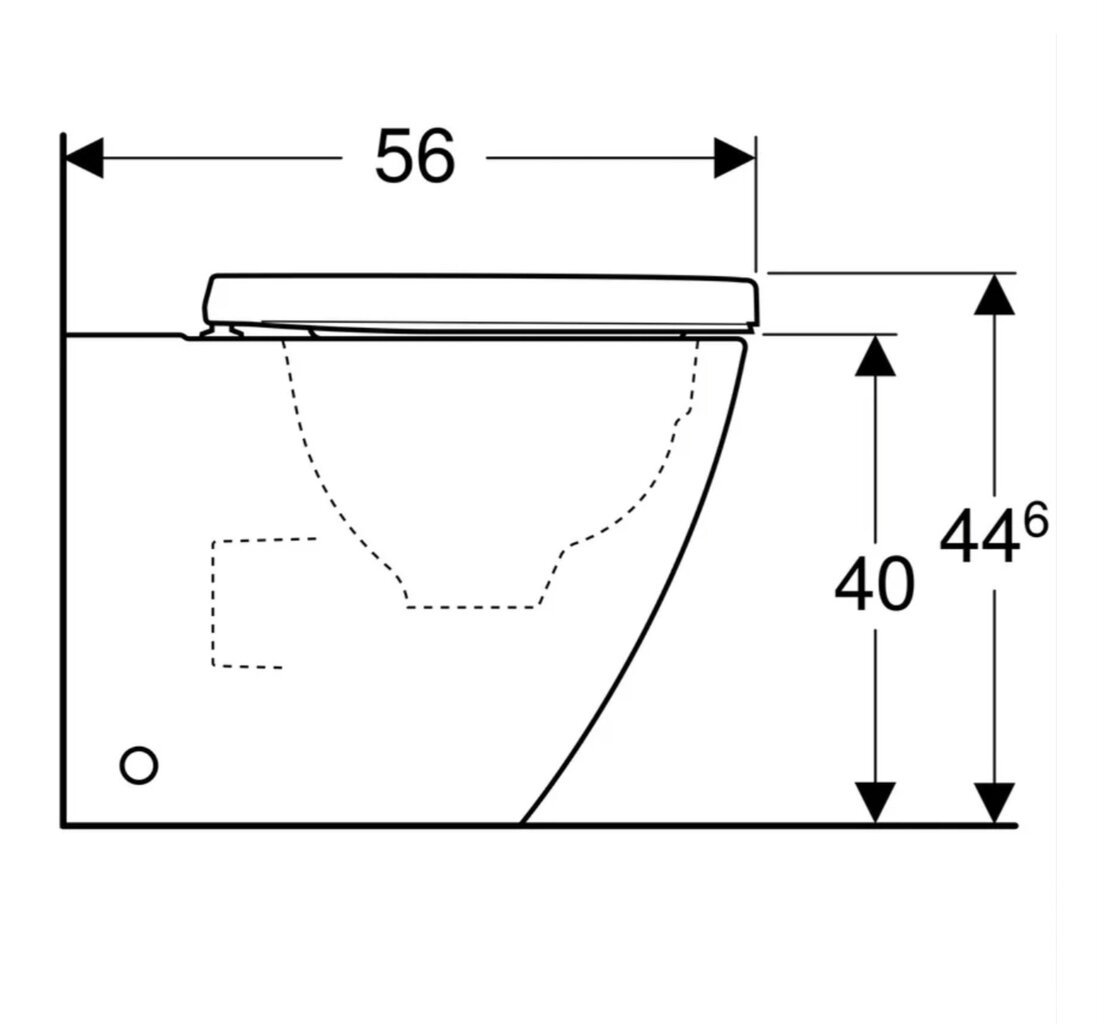 GEBERIT 500.828.00.1 Icon Vase pastatomas klozetas цена и информация | Klozetai | pigu.lt