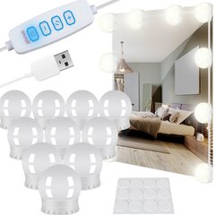 Izoxis LED lempos veidrodžiui/tualetui - 10 vnt. kaina ir informacija | Įmontuojami šviestuvai, LED panelės | pigu.lt