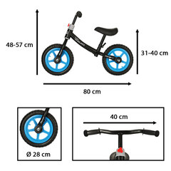 Triratis Fix Balance krosinis dviratis juodos ir mėlynos spalvos KidsPro kaina ir informacija | Dviračiai | pigu.lt
