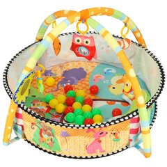 Mokomasis žaidimų kilimėlis kūdikiams, skirtas žaislinėms lovytėms su barškučiais ir kamuoliukais ProLine kaina ir informacija | Lavinimo kilimėliai | pigu.lt