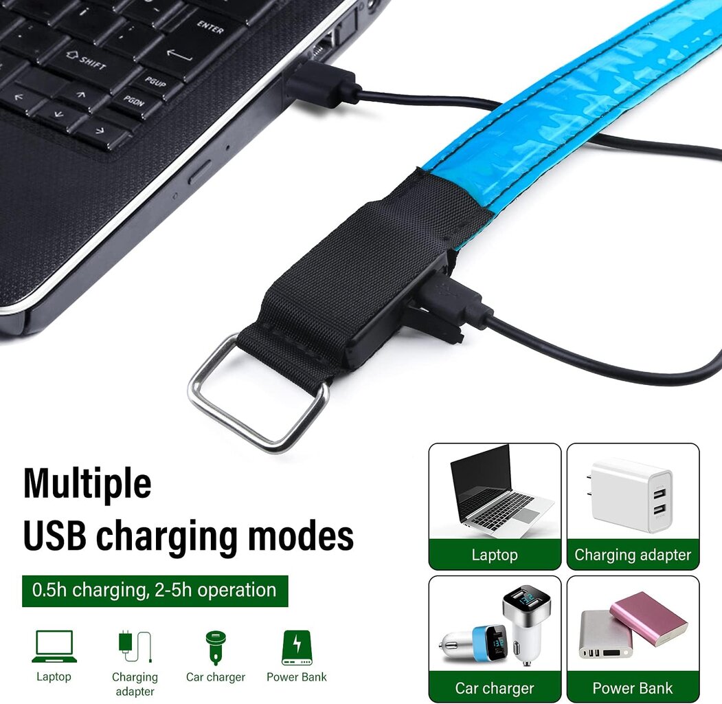 "Molbory" LED apyrankė USB, 4 vnt. цена и информация | Kitos fitneso prekės | pigu.lt