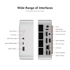 Miniatoriai Beelink SER8 Ryzen 7 8845HS AI/32GB DDR5/1TB M.2 Nvme SSD/ Wifi 6/USB 4.0/Windows 11 Pro цена и информация | Stacionarūs kompiuteriai | pigu.lt