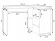 Rašomasis stalas Martigo Plus, 124 x 85 x 75 cm, pilka/ąžuolinė kaina ir informacija | Kompiuteriniai, rašomieji stalai | pigu.lt