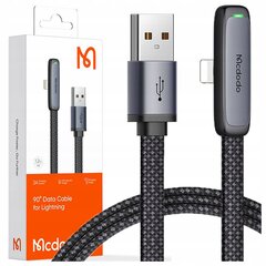 MCDODO KAMPINIS USB LIGHTNING PLOKŠČIAS 36W KABELIS IPHONE 12 13 14 JUODAS 1M kaina ir informacija | Krovikliai telefonams | pigu.lt