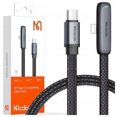 MCDODO KAMPINIS KABELIS USB-C LIGHTNING PLOKŠČIAS 36W IPHONE 12 13 14 JUODAS 2M kaina ir informacija | Krovikliai telefonams | pigu.lt