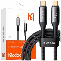 MCDODO KABELIS USB-C GREITO ĮKROVIMO THUNDERBOLT 4 40GBPS 240W USB C TIPO 1M kaina ir informacija | Krovikliai telefonams | pigu.lt