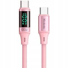 MCDODO KABELIS SU EKRANU USB-C GREITASIS ĮKROVIMAS USB C TIPO 5A 100W 1M kaina ir informacija | Krovikliai telefonams | pigu.lt