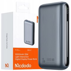 MCDODO POWERBANK 10000MAH SU EKRANU 2X USB USB-C 33W + USB-C PD KABELIS kaina ir informacija | Atsarginiai maitinimo šaltiniai (power bank) | pigu.lt