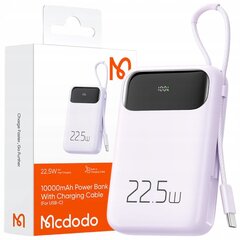 MCDODO POWERBANK 10000MAH SU EKRANU 3X USB USB-C 22.5W + USB-C KABELIS kaina ir informacija | Atsarginiai maitinimo šaltiniai (power bank) | pigu.lt