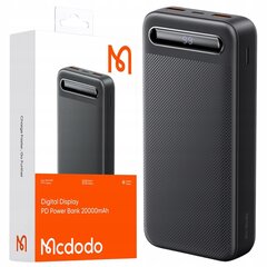 MCDODO POWERBANK 20000MAH SU EKRANU 2X USB USB-C 2A 10W + USB-C KABELIS kaina ir informacija | Atsarginiai maitinimo šaltiniai (power bank) | pigu.lt