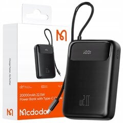 MCDODO POWERBANK 20000MAH SU EKRANU 3X USB USB-C 22.5W + USB-C KABELIS kaina ir informacija | Atsarginiai maitinimo šaltiniai (power bank) | pigu.lt