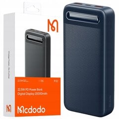 MCDODO POWERBANK 20000MAH SU EKRANU 3X USB USB-C 22.5W + USB-C KABELIS kaina ir informacija | Atsarginiai maitinimo šaltiniai (power bank) | pigu.lt