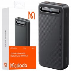 MCDODO POWERBANK 20000MAH SU EKRANU 3X USB USB-C 22.5W + USB-C KABELIS kaina ir informacija | Atsarginiai maitinimo šaltiniai (power bank) | pigu.lt