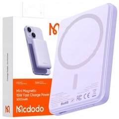 MCDODO INDUKCINIS POWERBANKAS, SKIRTAS MAGSAFE 12 13 14 15 MINI WIRELESS 5000 kaina ir informacija | Atsarginiai maitinimo šaltiniai (power bank) | pigu.lt