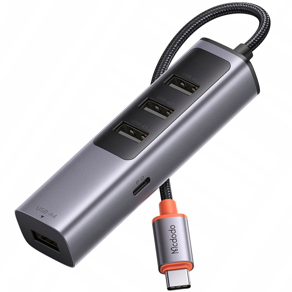 MCDODO ADAPTERIO ŠAKOTUVAS USB-C DALIKLIS DALIKLIS 4X USB-A 3.0 kaina ir informacija | Adapteriai, USB šakotuvai | pigu.lt