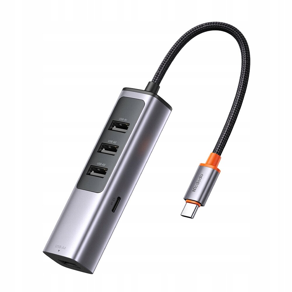 MCDODO ADAPTERIO ŠAKOTUVAS USB-C DALIKLIS DALIKLIS 4X USB-A 3.0 kaina ir informacija | Adapteriai, USB šakotuvai | pigu.lt