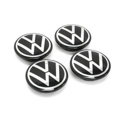 VW Ratų centriniai dangteliai (4 vnt.) Originalūs, 000071213D kaina ir informacija | Auto reikmenys | pigu.lt