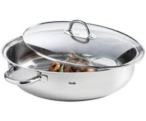 Fissler Edelstahl Bräter 38 cm keptuvė, nerūdijančio plieno, ovali (8,8 L - Ø 38 cm) kaina ir informacija | Keptuvės | pigu.lt