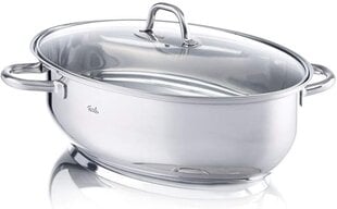 Fissler Edelstahl Bräter 38 cm keptuvė, nerūdijančio plieno, ovali (8,8 L - Ø 38 cm) kaina ir informacija | Keptuvės | pigu.lt