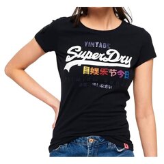 Superdry moteriški Premiu Goods Rhinestone Pop medvilniniai marškinėliai цена и информация | Женские блузки, рубашки | pigu.lt