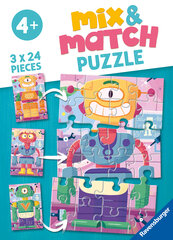 Dėlionė su robotais Ravensburger Mix and Match Robots, 5598, 24 d. kaina ir informacija | Dėlionės (puzzle) | pigu.lt