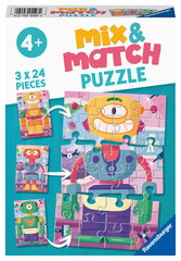 Dėlionė su robotais Ravensburger Mix and Match Robots, 5598, 24 d. kaina ir informacija | Dėlionės (puzzle) | pigu.lt