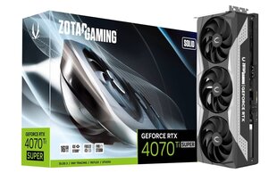 Zotac Gaming GeForce RTX 4070 Ti Super Solid (ZT-D40730R-10P) kaina ir informacija | Vaizdo plokštės (GPU) | pigu.lt