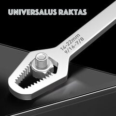 Universalus veržliaraktis, 8-22 mm kaina ir informacija | Mechaniniai įrankiai | pigu.lt