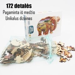 Medinė dėlionė Dramblys kaina ir informacija | Dėlionės (puzzle) | pigu.lt