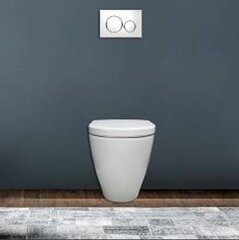 GEBERIT iCON REMFREE 500.827.00.1 Vasa, встраиваемый унитаз, с плавно закрывающейся крышкой, белый цена и информация | Унитазы | pigu.lt