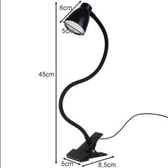 Настольная лампа с зажимом - черный, Изоксис 19454 цена и информация | Настольные светильники | pigu.lt