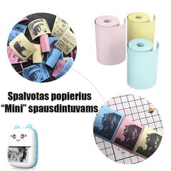 Spalvotas popierius mini spausdintuvams StoreGD, 3vnt. kaina ir informacija | Spausdintuvų priedai | pigu.lt