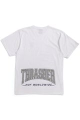 HUF x Thrasher High Point medvilniniai marškinėliai vyriški balti цена и информация | Мужские футболки | pigu.lt