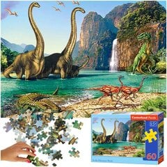 CASTORLAND Dėlionė 60el. Dinozaurų pasaulyje 5+ ProLine kaina ir informacija | Dėlionės (puzzle) | pigu.lt