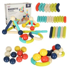 Magnetinės plytos KidsPro Magnetic Sticks, 36 vnt. kaina ir informacija | Konstruktoriai ir kaladėlės | pigu.lt