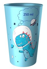 Plastikinis 250 ml lengvas puodelis "Cosmo Dinosaur kaina ir informacija | Gertuvės | pigu.lt
