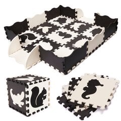 Putplasčio dėlionės kilimėlis / žaidimų kilimėlis vaikams 25 vnt. juodai baltos spalvos ProLine kaina ir informacija | Dėlionės (puzzle) | pigu.lt