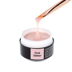 Statybinis gelis Solid Sincero Salon, Pink Glitter, 15 ml kaina ir informacija | Nagų lakai, stiprintojai | pigu.lt