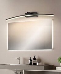 LED sieninis vonios šviestuvas virš veidrodžio 12W 60cm Neutraliai išlenktas apvalus kaina ir informacija | Sieniniai šviestuvai | pigu.lt