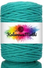 Macrame medvilninė virvė 5mm, 50m vienos gijos pasukimo, KoloroweMotki, Smaragdas kaina ir informacija | Nėrimo priemonės | pigu.lt