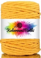 Macrame medvilninė virvė 5mm, 50m vienos gijos pasukimo, KoloroweMotki, Geltona kaina ir informacija | Nėrimo priemonės | pigu.lt