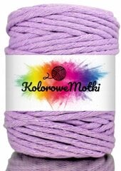 Macrame medvilninė virvė 5mm, 50m vienos gijos pasukimo, KoloroweMotki, Violetinė kaina ir informacija | Nėrimo priemonės | pigu.lt