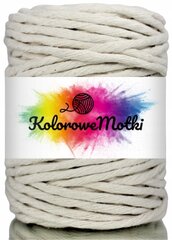 Macrame medvilninė virvė 5mm, 50m vienos gijos pasukimo, KoloroweMotki, Natūralus kaina ir informacija | Nėrimo priemonės | pigu.lt