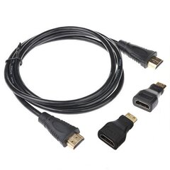 Hdmi jungčių komplektas 3in1 цена и информация | Адаптеры, USB-разветвители | pigu.lt