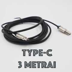 Laidas type-c, 3m kaina ir informacija | Adapteriai, USB šakotuvai | pigu.lt