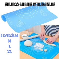 Silikoninis nelimpantis kilimėlis, M dydis Mėlyna kaina ir informacija | Virtuvės įrankiai | pigu.lt